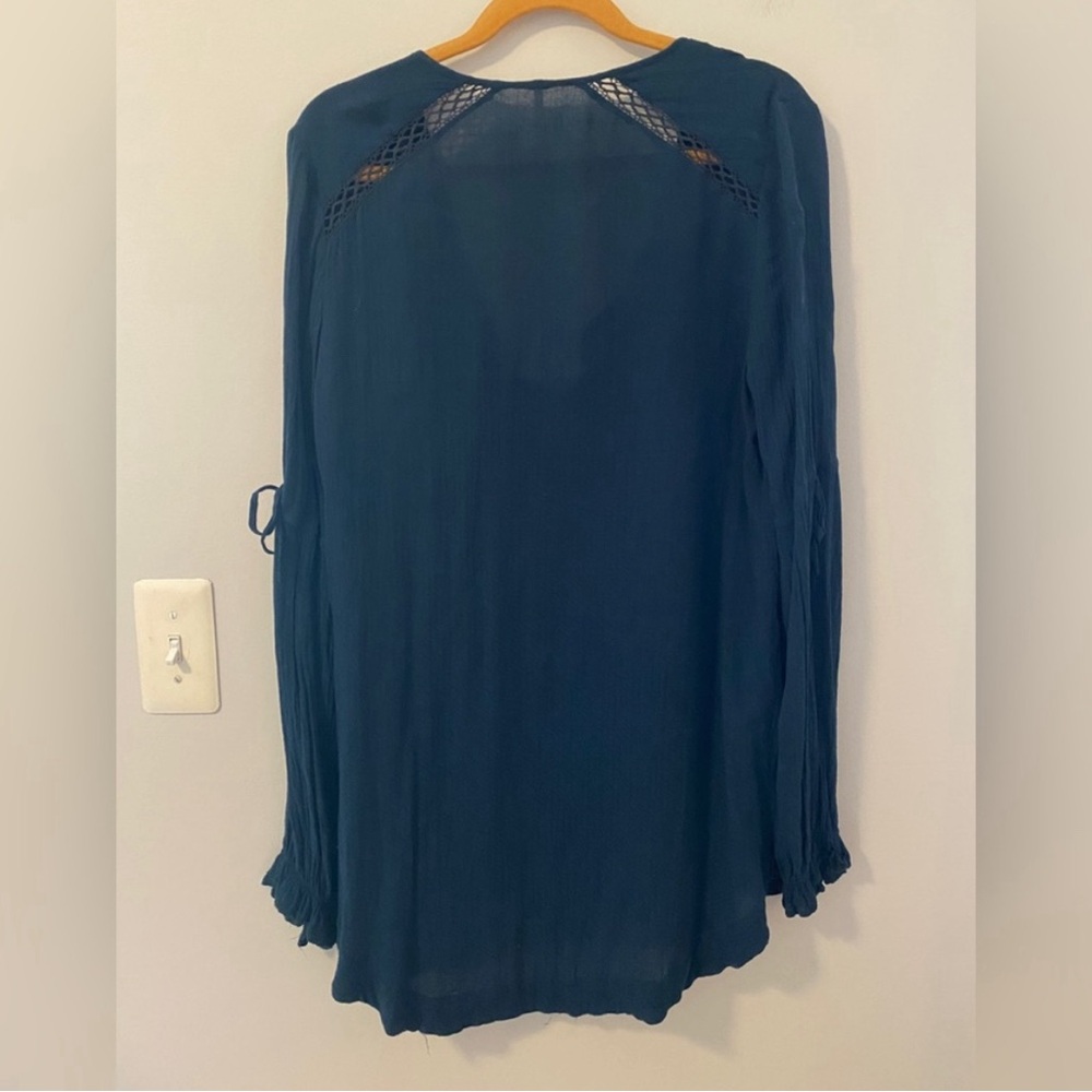 Free People V Neck Ruffle Tunic - Picture 5 of 7